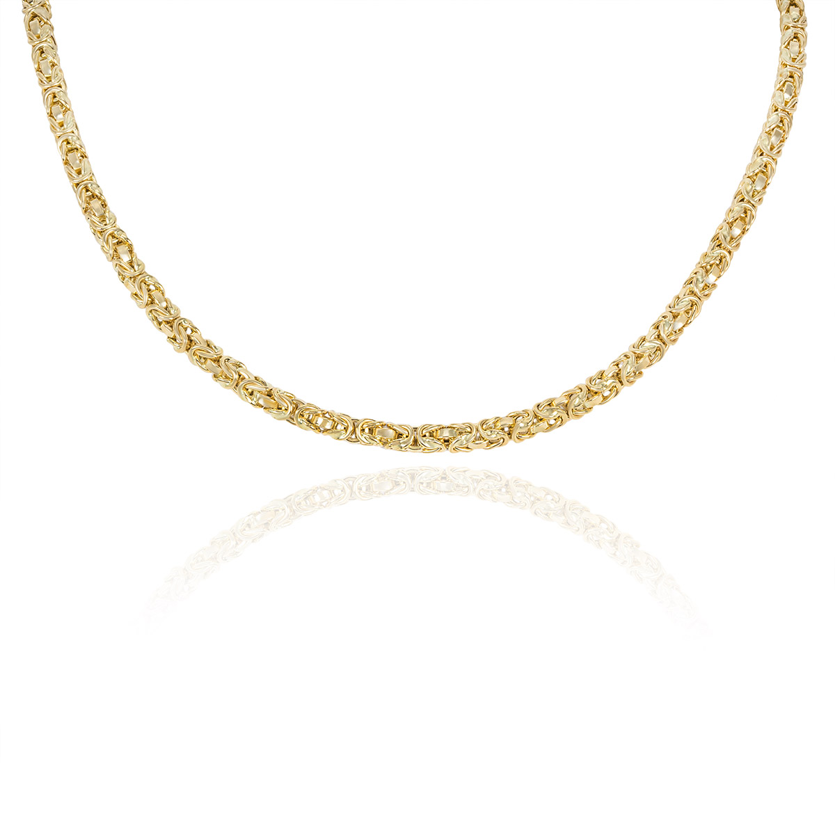 Yellow Gold Byzantine Chain Necklace